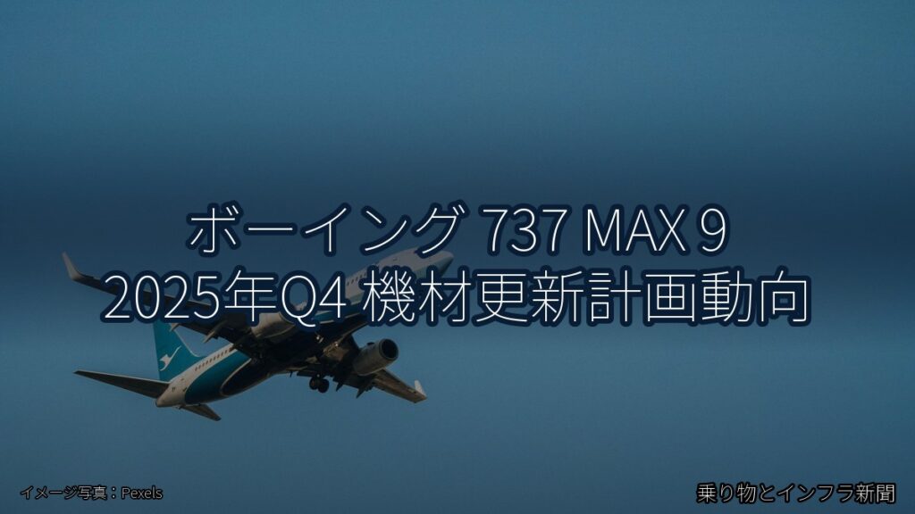 ボーイング 737 MAX 9 2025年Q4 機材更新計画動向（乗り物とインフラ新聞）
