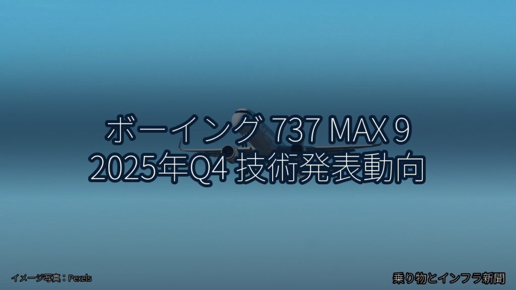 ボーイング 737 MAX 9 2025年Q4 技術発表動向（乗り物とインフラ新聞）