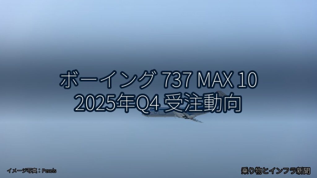 ボーイング 737 MAX 10 2025年Q4 受注動向（乗り物とインフラ新聞）