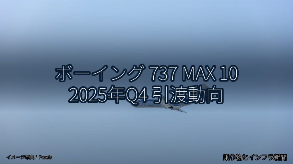 ボーイング 737 MAX 10 2025年Q4 引渡動向（乗り物とインフラ新聞）