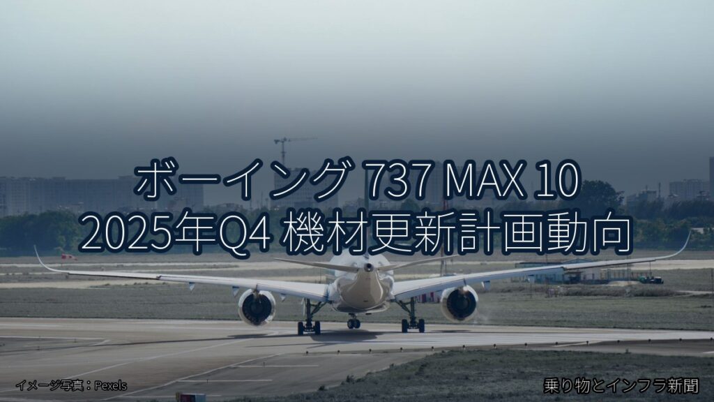 ボーイング 737 MAX 10 2025年Q4 機材更新計画動向（乗り物とインフラ新聞）