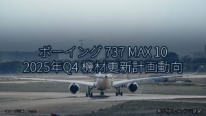 ボーイング 737 MAX 10 2025年Q4 機材更新計画動向（乗り物とインフラ新聞）