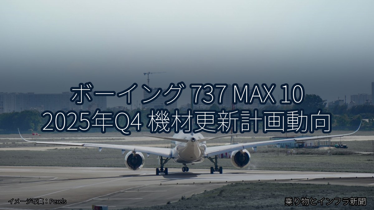 ボーイング 737 MAX 10 2025年Q4 機材更新計画動向（乗り物とインフラ新聞）