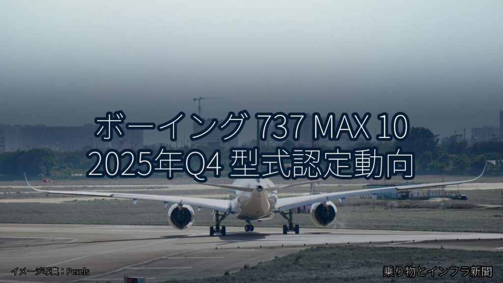 ボーイング 737 MAX 10 2025年Q4 型式認定動向（乗り物とインフラ新聞）