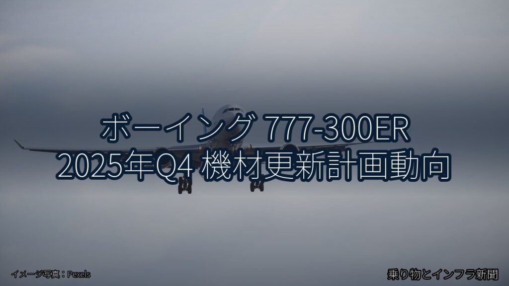 ボーイング 777-300ER 2025年Q4 機材更新計画動向（乗り物とインフラ新聞）
