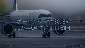 ボーイング 777-300ER 2025年Q4 生産節目動向（乗り物とインフラ新聞）