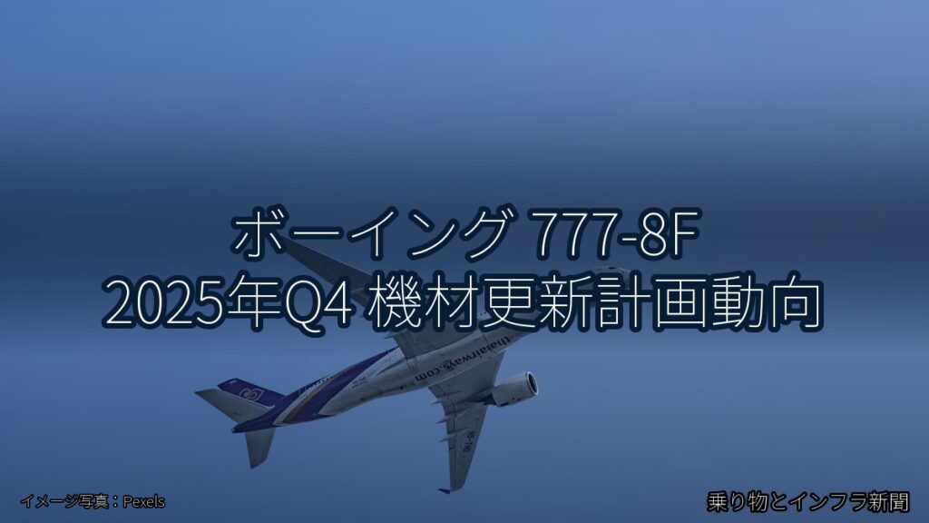 ボーイング 777-8F 2025年Q4 機材更新計画動向（乗り物とインフラ新聞）