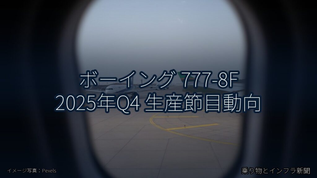 ボーイング 777-8F 2025年Q4 生産節目動向（乗り物とインフラ新聞）