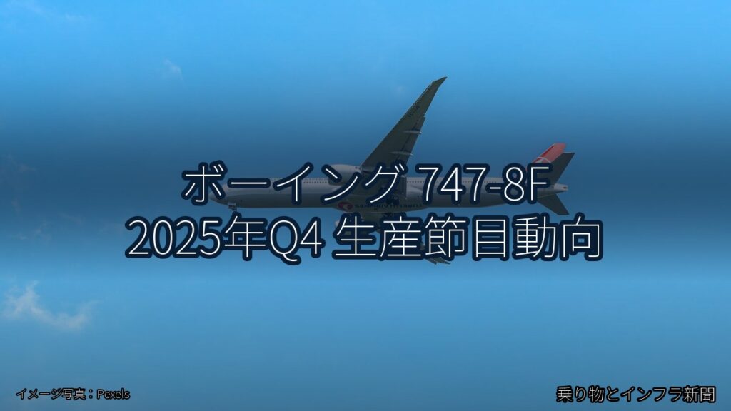 ボーイング 747-8F 2025年Q4 生産節目動向（乗り物とインフラ新聞）