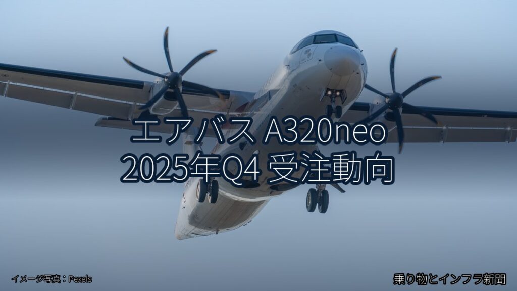 エアバス A320neo 2025年Q4 受注動向（乗り物とインフラ新聞）