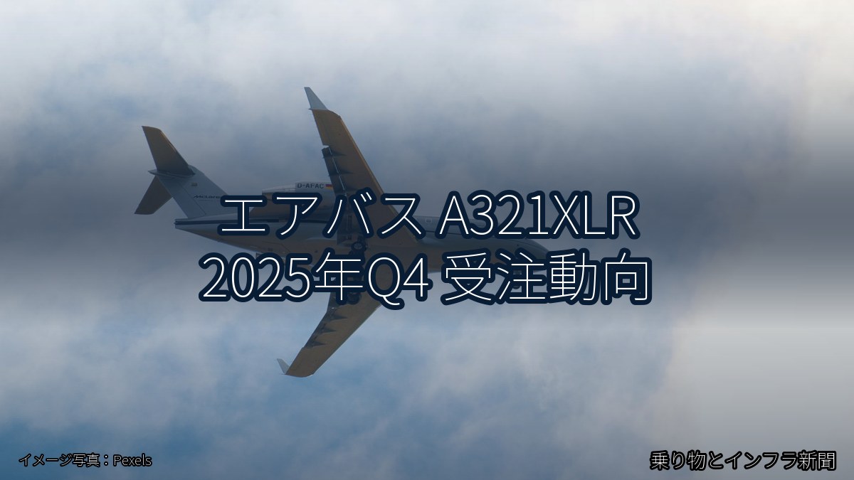 エアバス A321XLR 2025年Q4 受注動向（乗り物とインフラ新聞）