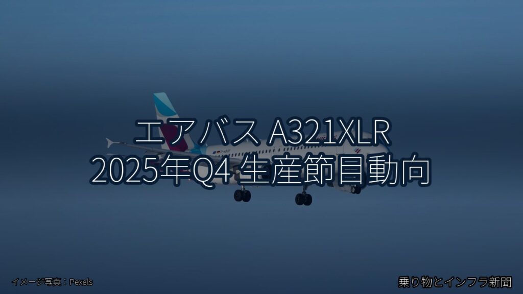 エアバス A321XLR 2025年Q4 生産節目動向（乗り物とインフラ新聞）