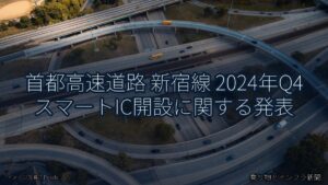 首都高速道路 新宿線 2024年Q4 スマートIC開設に関する発表（乗り物とインフラ新聞）