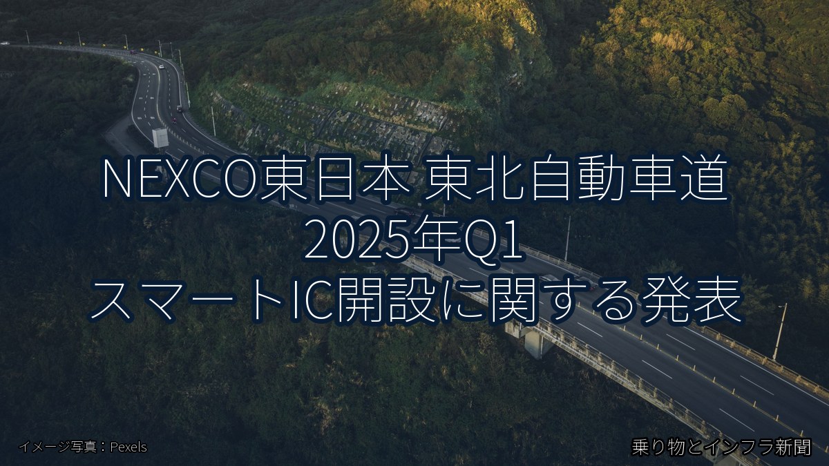 NEXCO東日本 東北自動車道 2025年Q1 スマートIC開設に関する発表(乗り物とインフラ新聞)