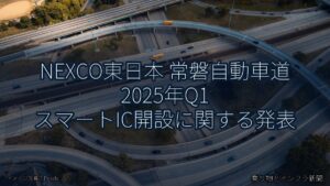NEXCO東日本 常磐自動車道 2025年Q1 スマートIC開設に関する発表（乗り物とインフラ新聞）