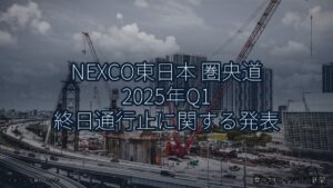 NEXCO東日本 圏央道 2025年Q1 終日通行止に関する発表（乗り物とインフラ新聞）