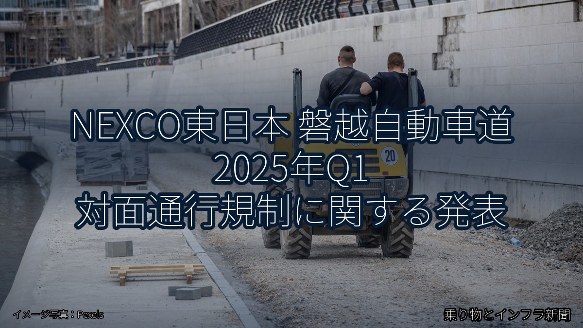 NEXCO東日本 磐越自動車道 2025年Q1 対面通行規制に関する発表(乗り物とインフラ新聞)