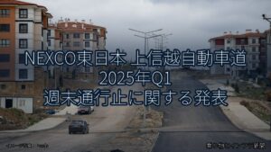 NEXCO東日本 上信越自動車道 2025年Q1 週末通行止に関する発表（乗り物とインフラ新聞）