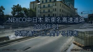 NEXCO中日本 新東名高速道路 2025年Q1 夜間通行止に関する発表（乗り物とインフラ新聞）