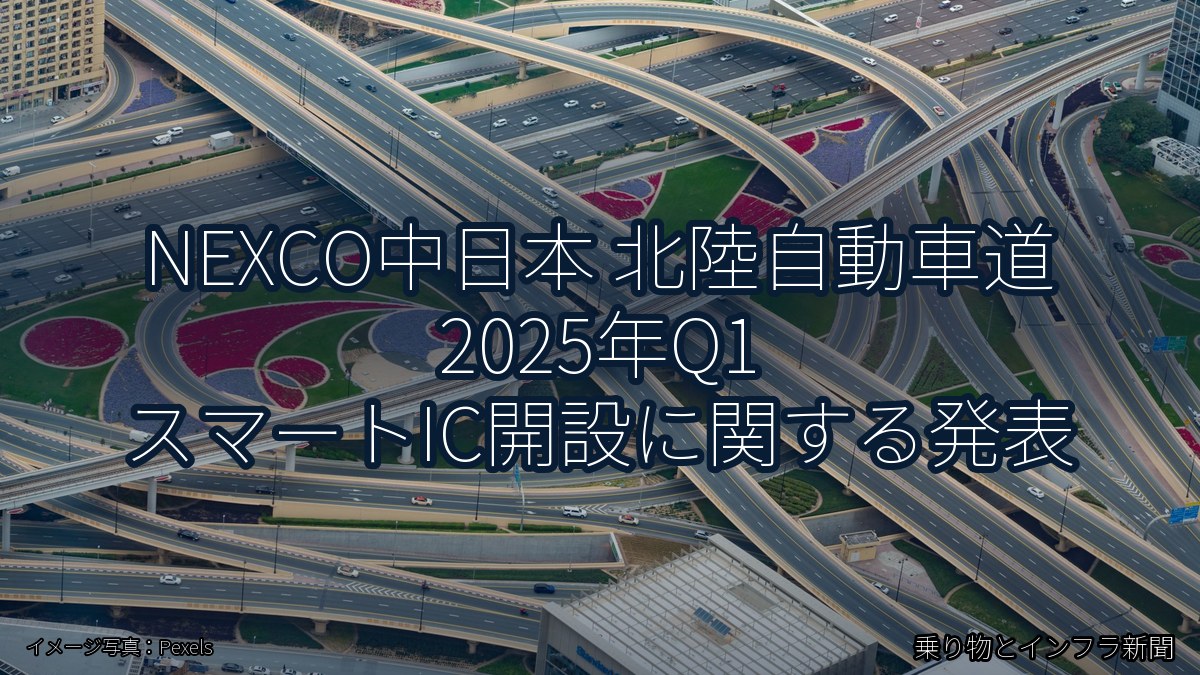 NEXCO中日本 北陸自動車道 2025年Q1 スマートIC開設に関する発表（乗り物とインフラ新聞）