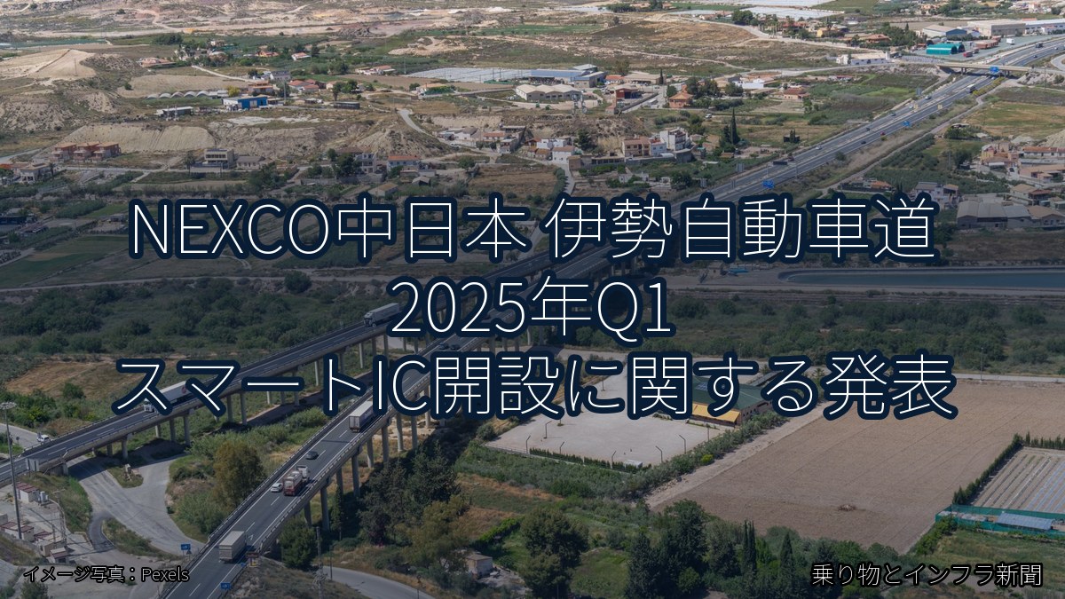 NEXCO中日本 伊勢自動車道 2025年Q1 スマートIC開設に関する発表（乗り物とインフラ新聞）