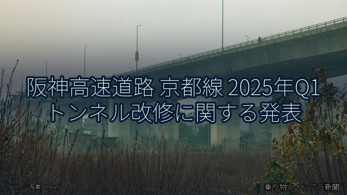 阪神高速道路 京都線 2025年Q1 トンネル改修に関する発表（乗り物とインフラ新聞）