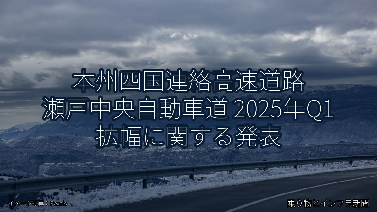 本州四国連絡高速道路 瀬戸中央自動車道 2025年Q1 拡幅に関する発表(乗り物とインフラ新聞)