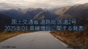 国土交通省 道路局 国道2号 2025年Q1 車線増設に関する発表（乗り物とインフラ新聞）