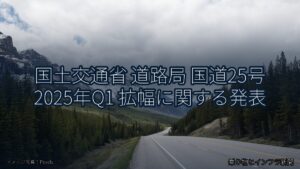 国土交通省 道路局 国道25号 2025年Q1 拡幅に関する発表（乗り物とインフラ新聞）