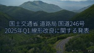 国土交通省 道路局 国道246号 2025年Q1 線形改良に関する発表（乗り物とインフラ新聞）