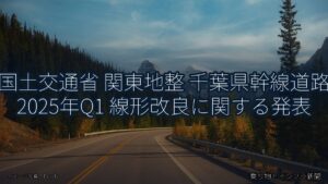 国土交通省 関東地整 千葉県幹線道路 2025年Q1 線形改良に関する発表（乗り物とインフラ新聞）