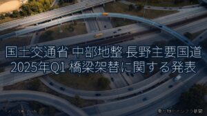 国土交通省 中部地整 長野主要国道 2025年Q1 橋梁架替に関する発表（乗り物とインフラ新聞）