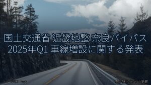 国土交通省 近畿地整 奈良バイパス 2025年Q1 車線増設に関する発表（乗り物とインフラ新聞）