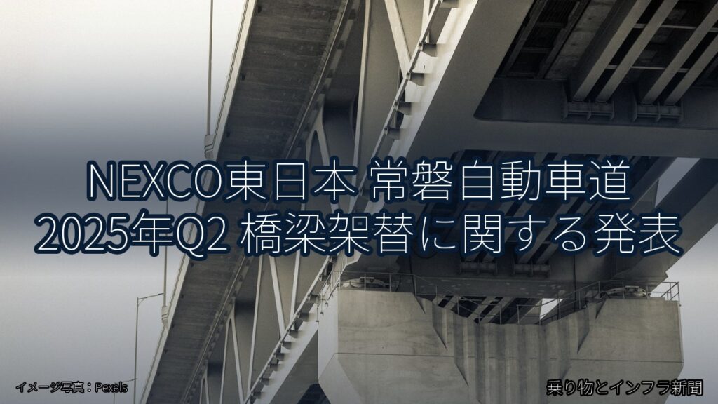NEXCO東日本 常磐自動車道 2025年Q2 橋梁架替に関する発表（乗り物とインフラ新聞）