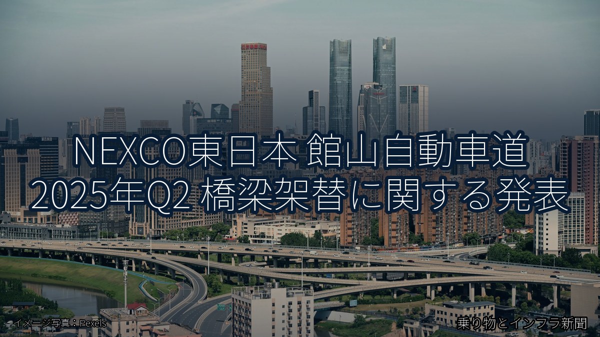NEXCO東日本 館山自動車道 2025年Q2 橋梁架替に関する発表（乗り物とインフラ新聞）