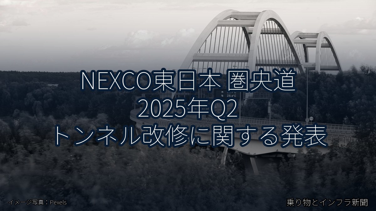 NEXCO東日本 圏央道 2025年Q2 トンネル改修に関する発表（乗り物とインフラ新聞）