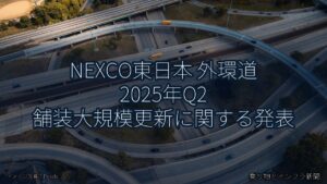 NEXCO東日本 外環道 2025年Q2 舗装大規模更新に関する発表（乗り物とインフラ新聞）
