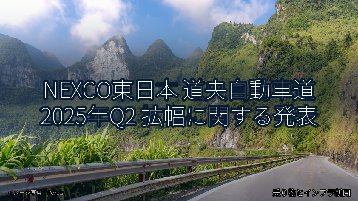 NEXCO東日本 道央自動車道 2025年Q2 拡幅に関する発表(乗り物とインフラ新聞)