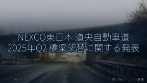 NEXCO東日本 道央自動車道 2025年Q2 橋梁架替に関する発表（乗り物とインフラ新聞）