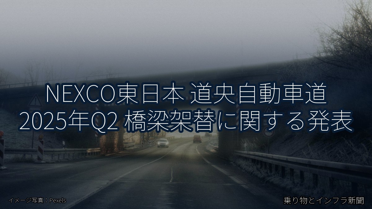 NEXCO東日本 道央自動車道 2025年Q2 橋梁架替に関する発表(乗り物とインフラ新聞)
