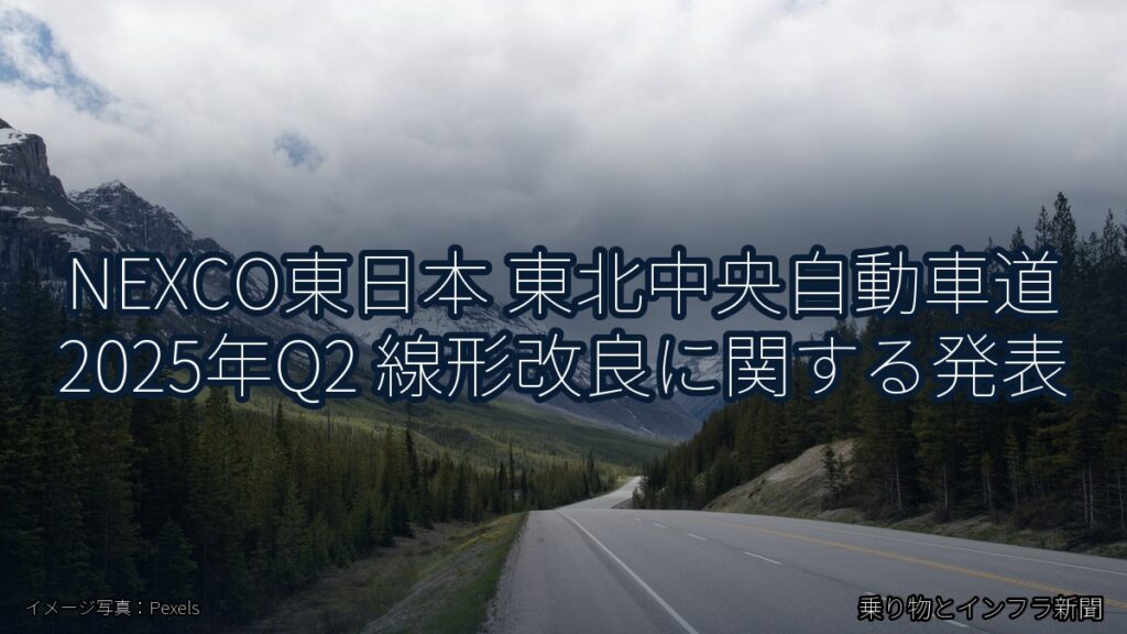 NEXCO東日本 東北中央自動車道 2025年Q2 線形改良に関する発表（乗り物とインフラ新聞）