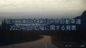 NEXCO東日本 東北中央自動車道 2025年Q2 拡幅に関する発表（乗り物とインフラ新聞）