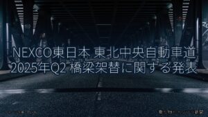 NEXCO東日本 東北中央自動車道 2025年Q2 橋梁架替に関する発表（乗り物とインフラ新聞）