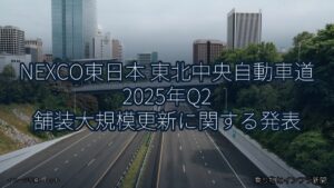 NEXCO東日本 東北中央自動車道 2025年Q2 舗装大規模更新に関する発表（乗り物とインフラ新聞）