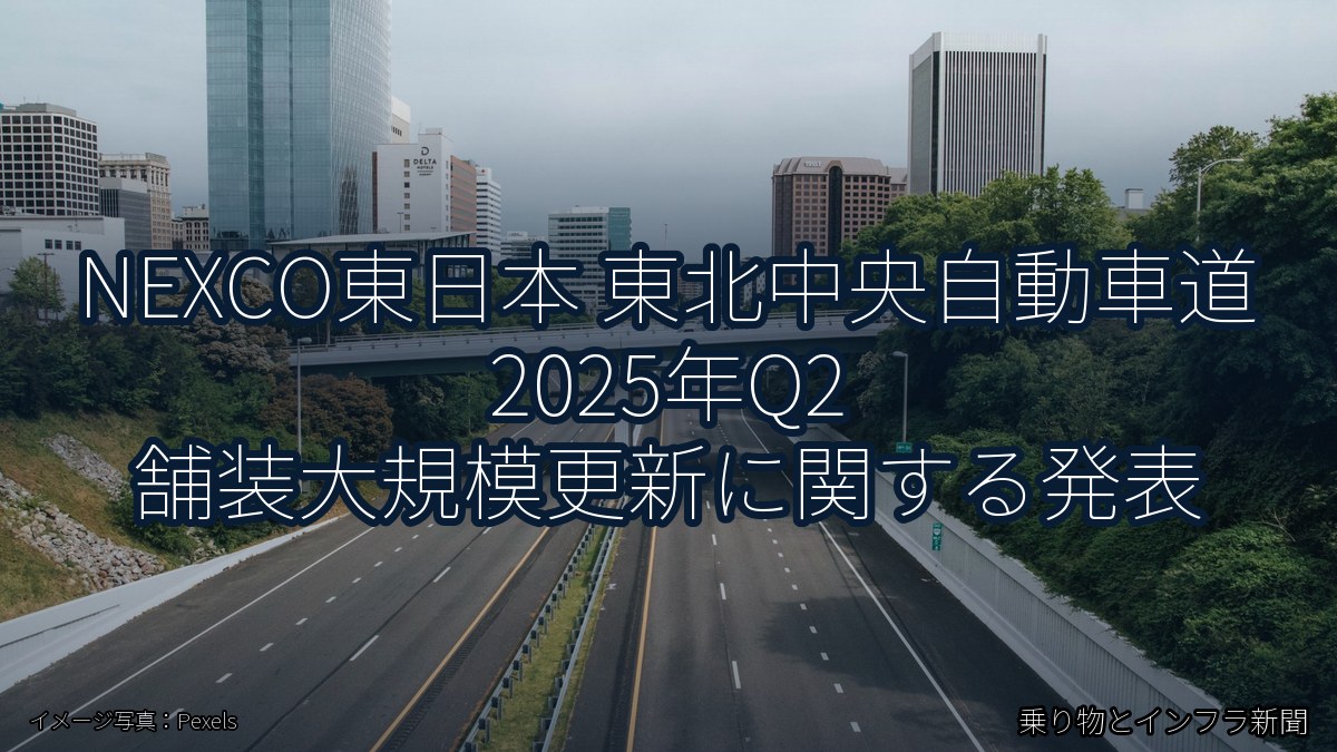 NEXCO東日本 東北中央自動車道 2025年Q2 舗装大規模更新に関する発表（乗り物とインフラ新聞）