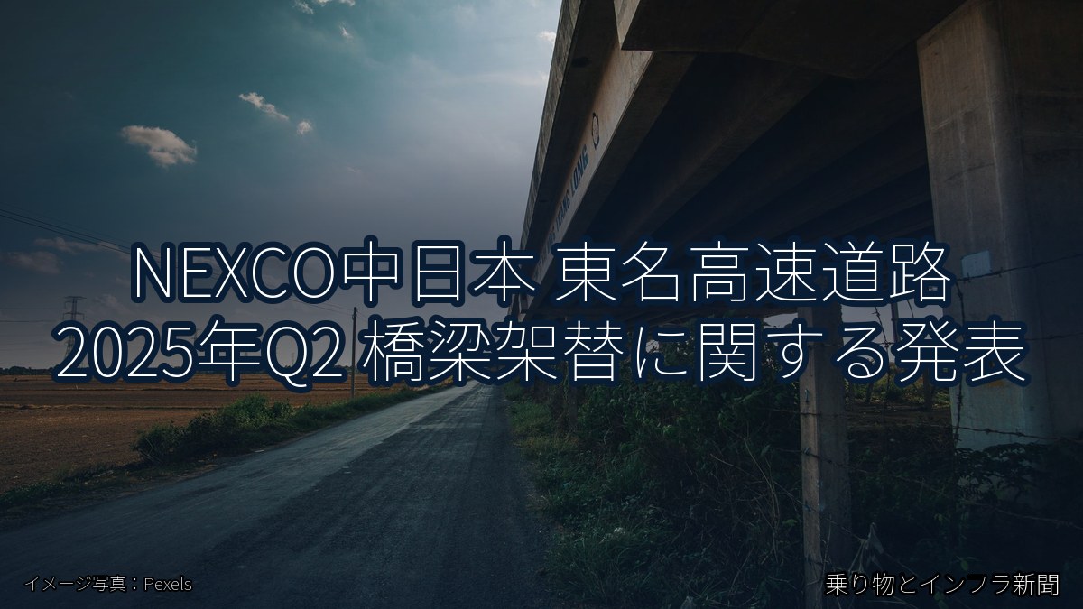 NEXCO中日本 東名高速道路 2025年Q2 橋梁架替に関する発表(乗り物とインフラ新聞)