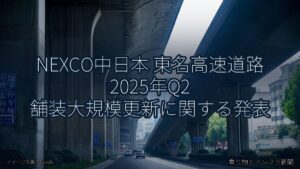 NEXCO中日本 東名高速道路 2025年Q2 舗装大規模更新に関する発表（乗り物とインフラ新聞）