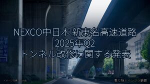 NEXCO中日本 新東名高速道路 2025年Q2 トンネル改修に関する発表（乗り物とインフラ新聞）