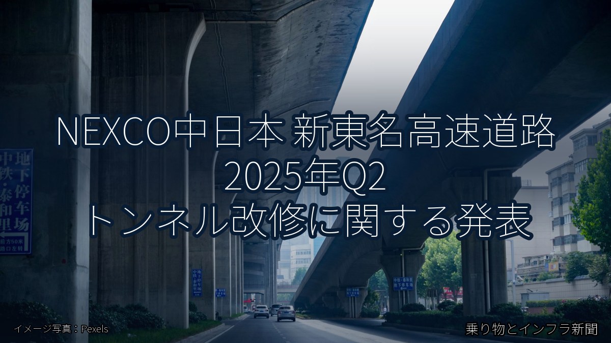 NEXCO中日本 新東名高速道路 2025年Q2 トンネル改修に関する発表（乗り物とインフラ新聞）