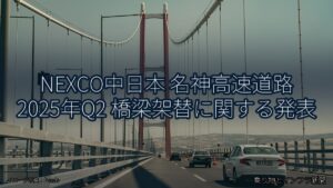 NEXCO中日本 名神高速道路 2025年Q2 橋梁架替に関する発表（乗り物とインフラ新聞）